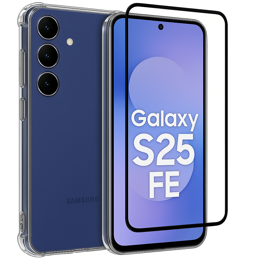 Kit 2 em 1 – Samsung Galaxy S25 FE – Película de Vidro 3D + Capa Transparente em Oferta na Shopee