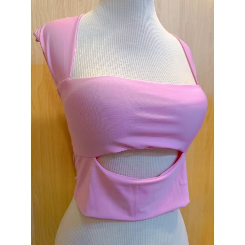 Cropped Feminino Suplex Decote Quadrado Liso Moda Verão Moda Blogueira Tendencia