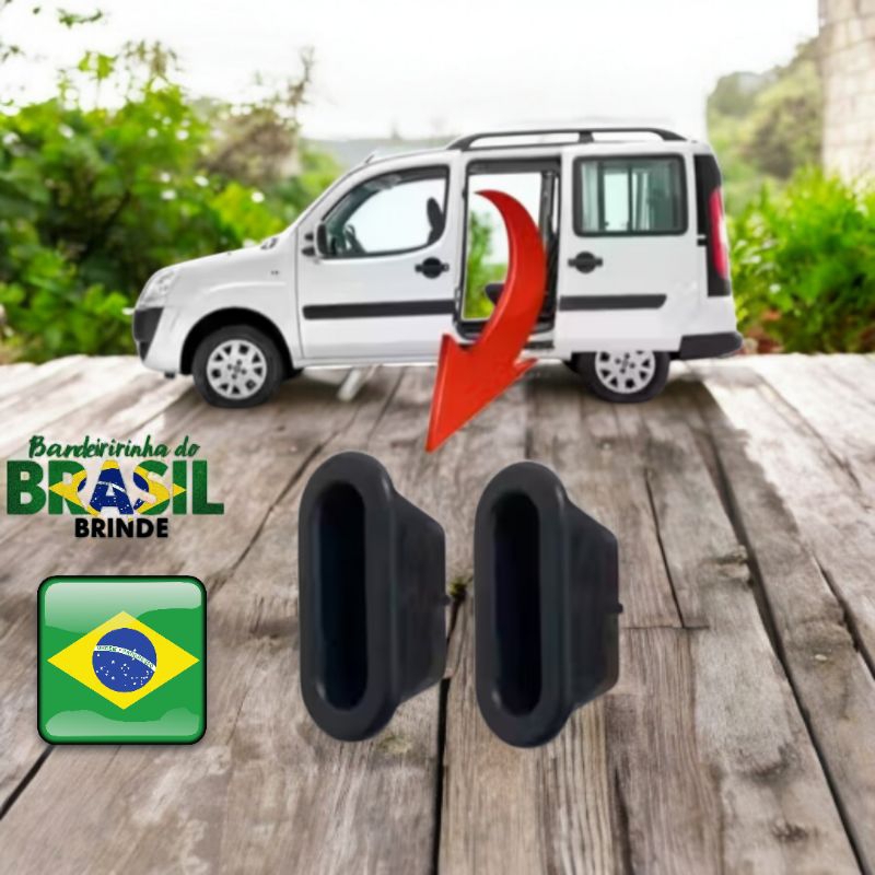 Bucha Batente Guia Superior Borracha Coluna Porta Correr Doblo 2001 à 2019