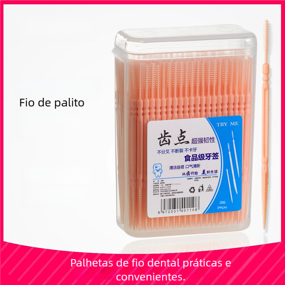 200Pcs Escova Dentária Interdental