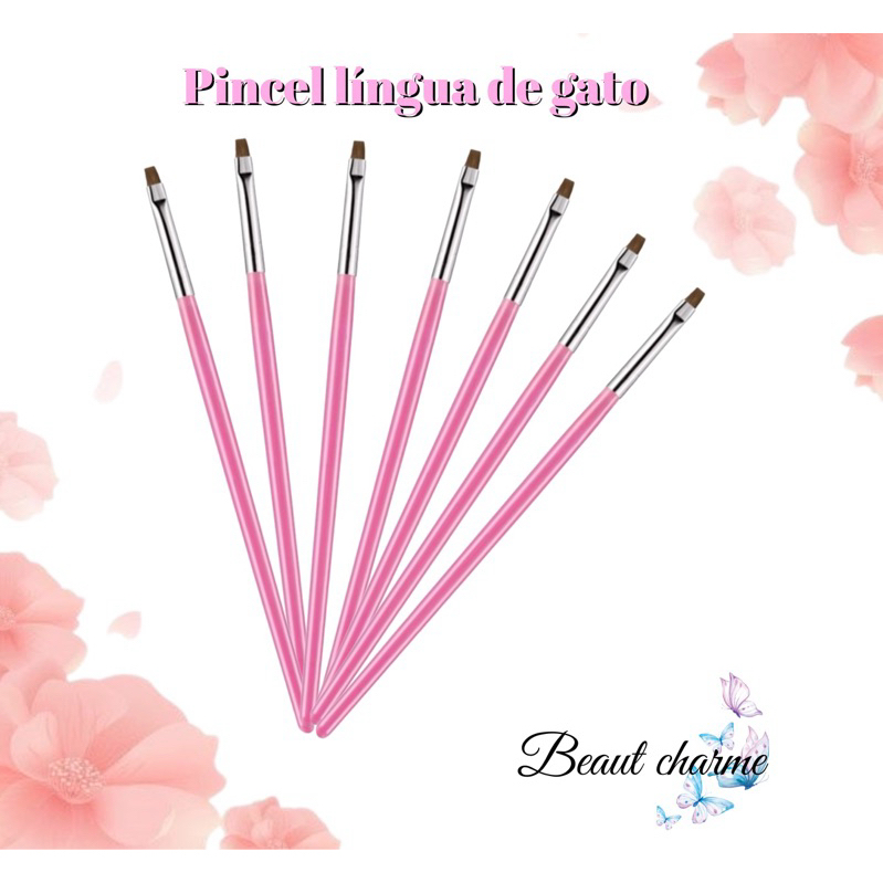 Pincel Língua de Gato Profissional Unhas Gel UV Led Marca Beauty Artists Original Promoção em Oferta na Shopee
