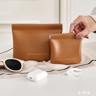 Bolsa Portátil de Moedas e Fones - Nova PU com Fechamento Simples Mini em Oferta na Shopee