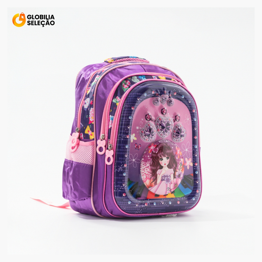 【Oferta por tempo limitado】Mochila Infantil Escolar Menina Resistente Passeio Bolsa Impermeável  MA5919-PRIN