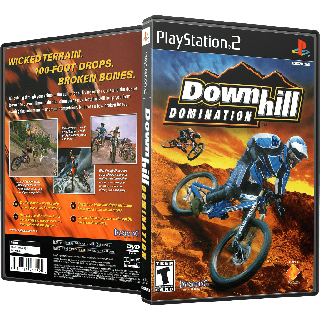 Downhill Domination PS2 – Mídia Física Com Encarte + Box Completo
