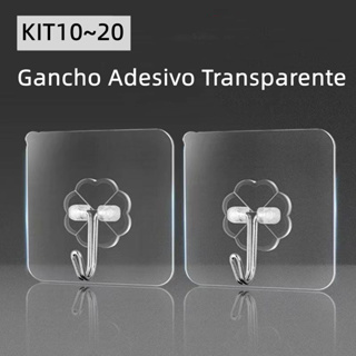 Ganchos Autoadesivos Adesivo Instalação Sem Pregos e Ajuste Fácil Cozinha Gancho Adesivo Parede Transparente em Oferta na Shopee