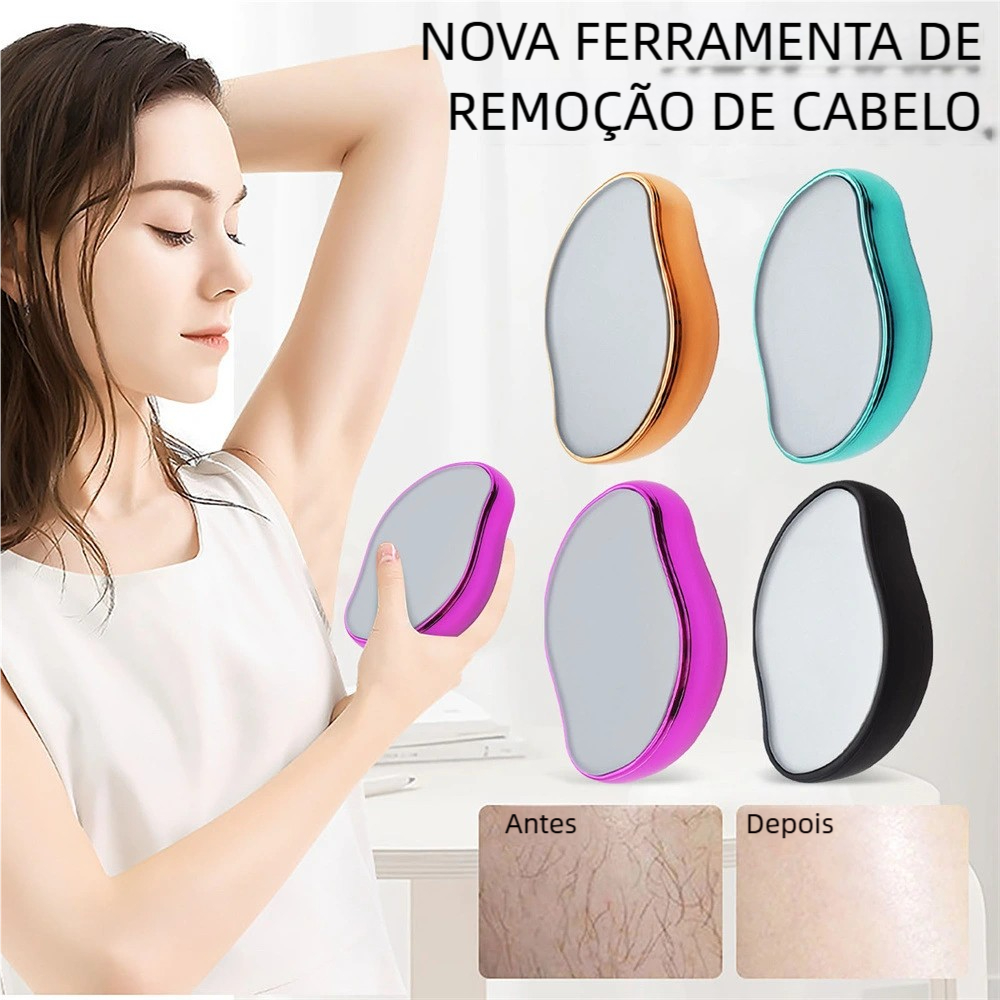 Ferramenta de beleza de depilador de cristal reutilizável indolor fácil de limpar e segura