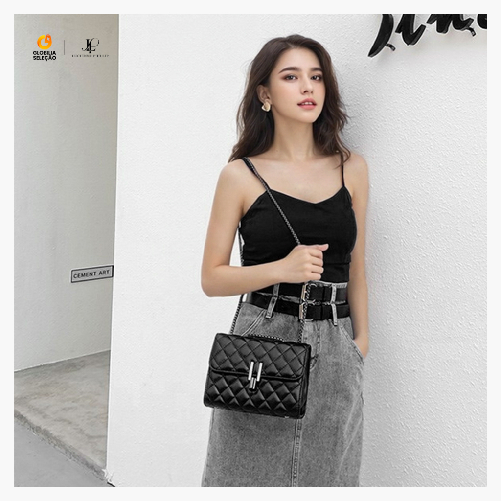 ✨Bolsa Feminina Transversal Corrente Escura “Y” Bolsa Ombro Feminina de Festa
