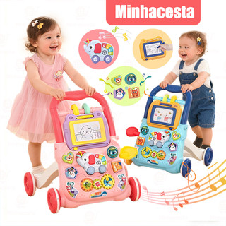 Andador Didático Bebê Empurrador Musical Didático Educativo Quadro Magico Educativo Infantil Baby-P20