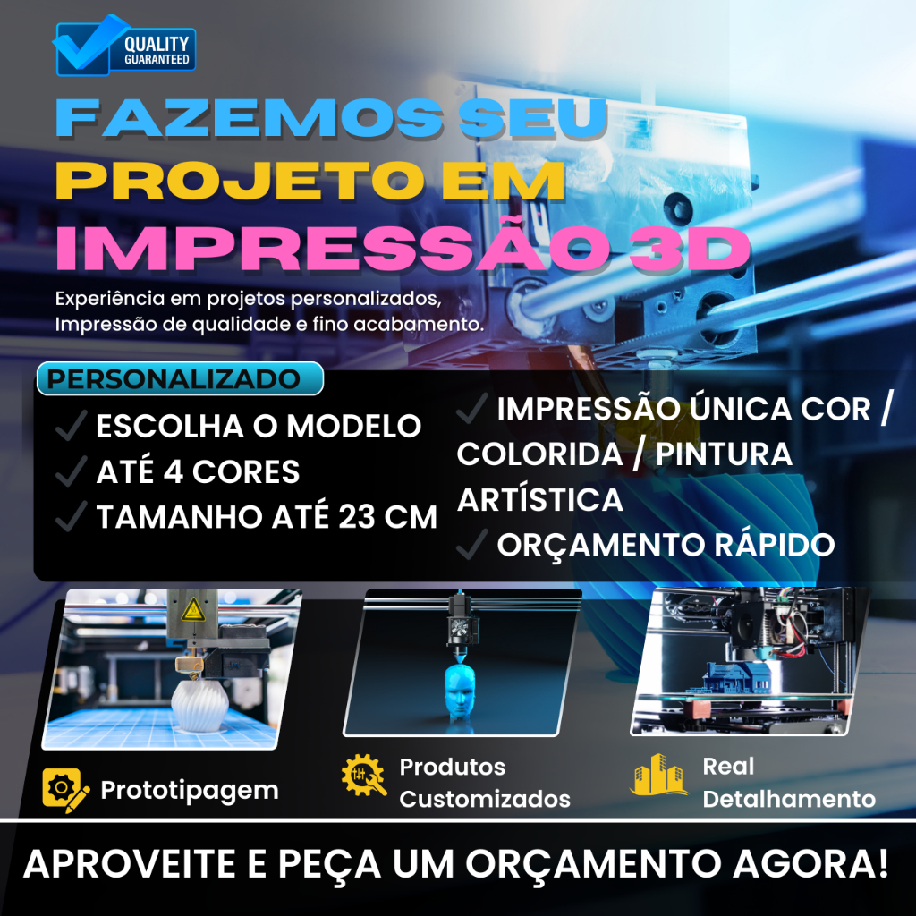 Personalização 3D Sob Encomenda | Impressão 3D Personalizada | Escolha Tamanho Cores Modelo em Oferta na Shopee