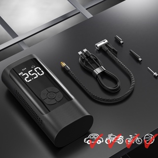 Mini Compressor de Ar Sem Fio 4000mAh | Inflador Pneu Carro Moto Bike Digital LED Automático M6 em Oferta na Shopee