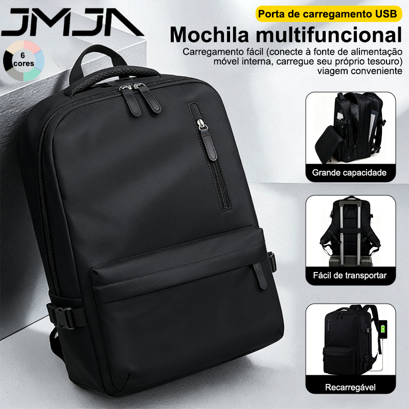 JMJN Mochila multifuncional impermeável, expansível e reforçada para viagens.