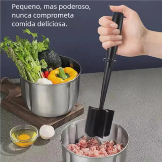 Utensílio Multifuncional de Cozinha - Tritura Carne, Desfia Frango e Amassa Legumes com Lâminas Chanfradas em Oferta na Shopee