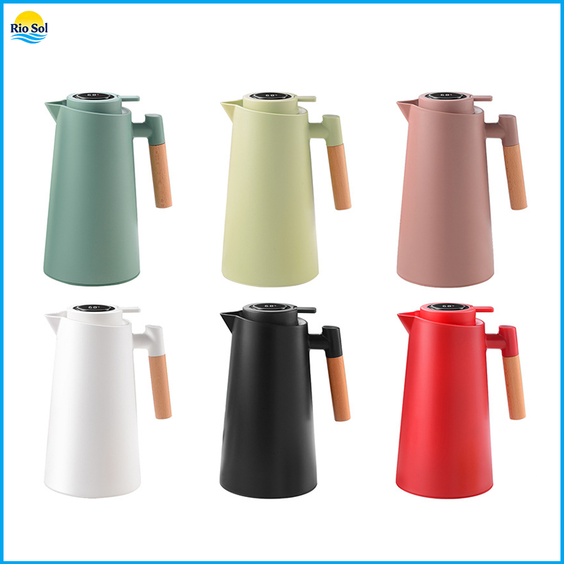 Garrafa Térmica 1 Litro Com Termômetro Led Para Chás / Café Design Moderno O14 em Oferta na Shopee