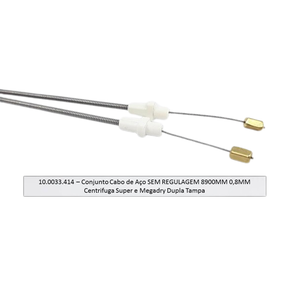 CONJUNTO CABO DE AÇO S/ REGULAGEM 885MM Ø0,8MM 100033414 freio CENTRIFUGA MUELLER MEGADRY/SUPER