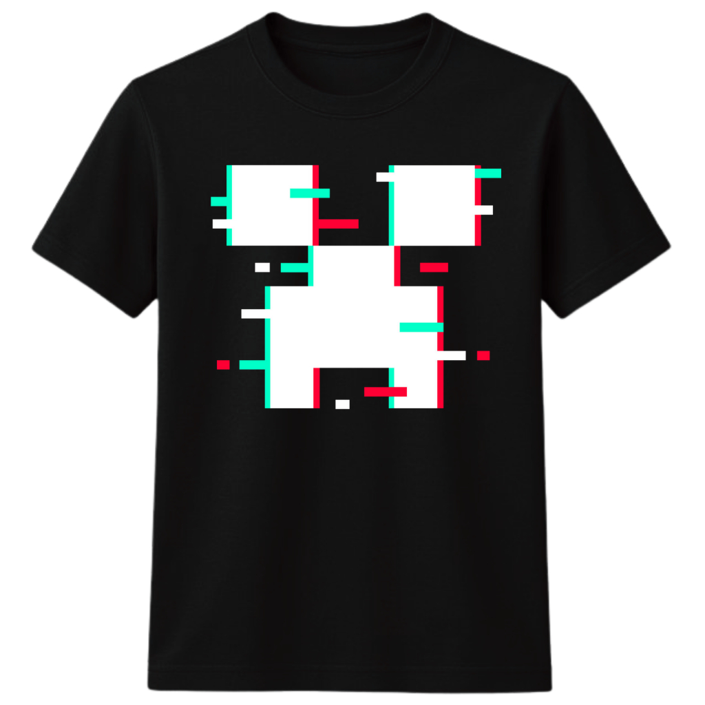 Camiseta Camisa Blusa Mine Craft Creeper Rosto Cara Jogo Quadrado Glitch Mojang Estampada Infantil