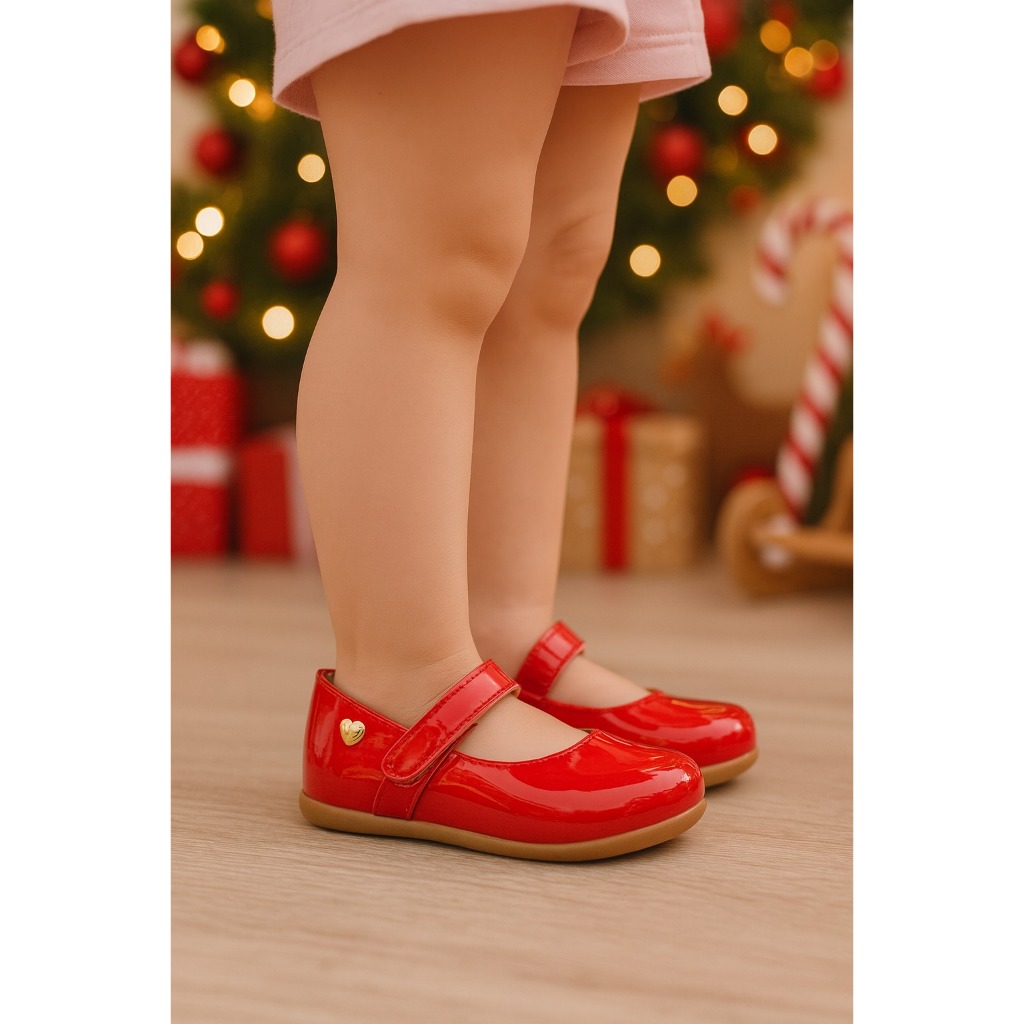 Sapatilha Feminina Bebê Infantil Menina Festa Classic Vermelho Marfim Pequito em Oferta na Shopee