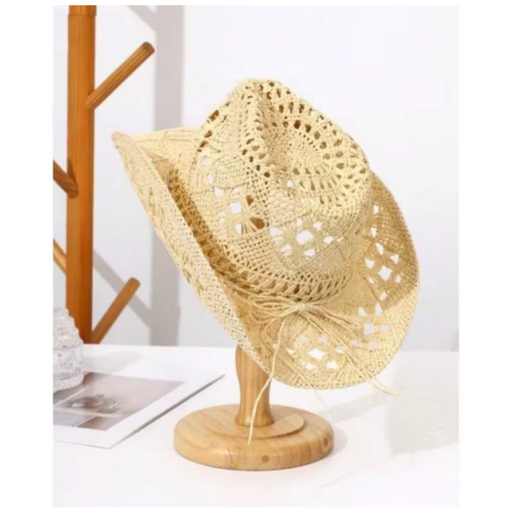 Novo chapéu de palha vazado de 2025 em Oferta na Shopee