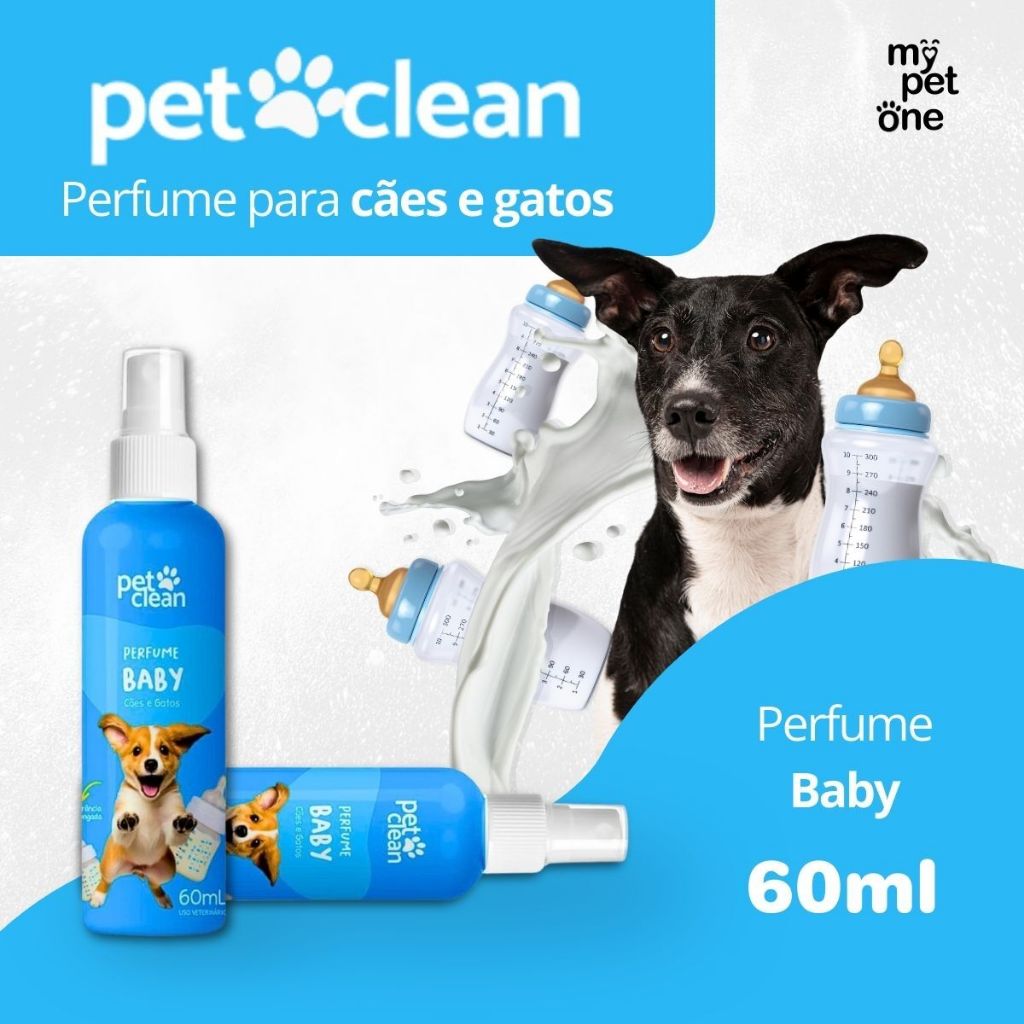 Perfume Colônia Pet Baby 60ml Para Cachorro E Gato - Pet Clean em Oferta na Shopee