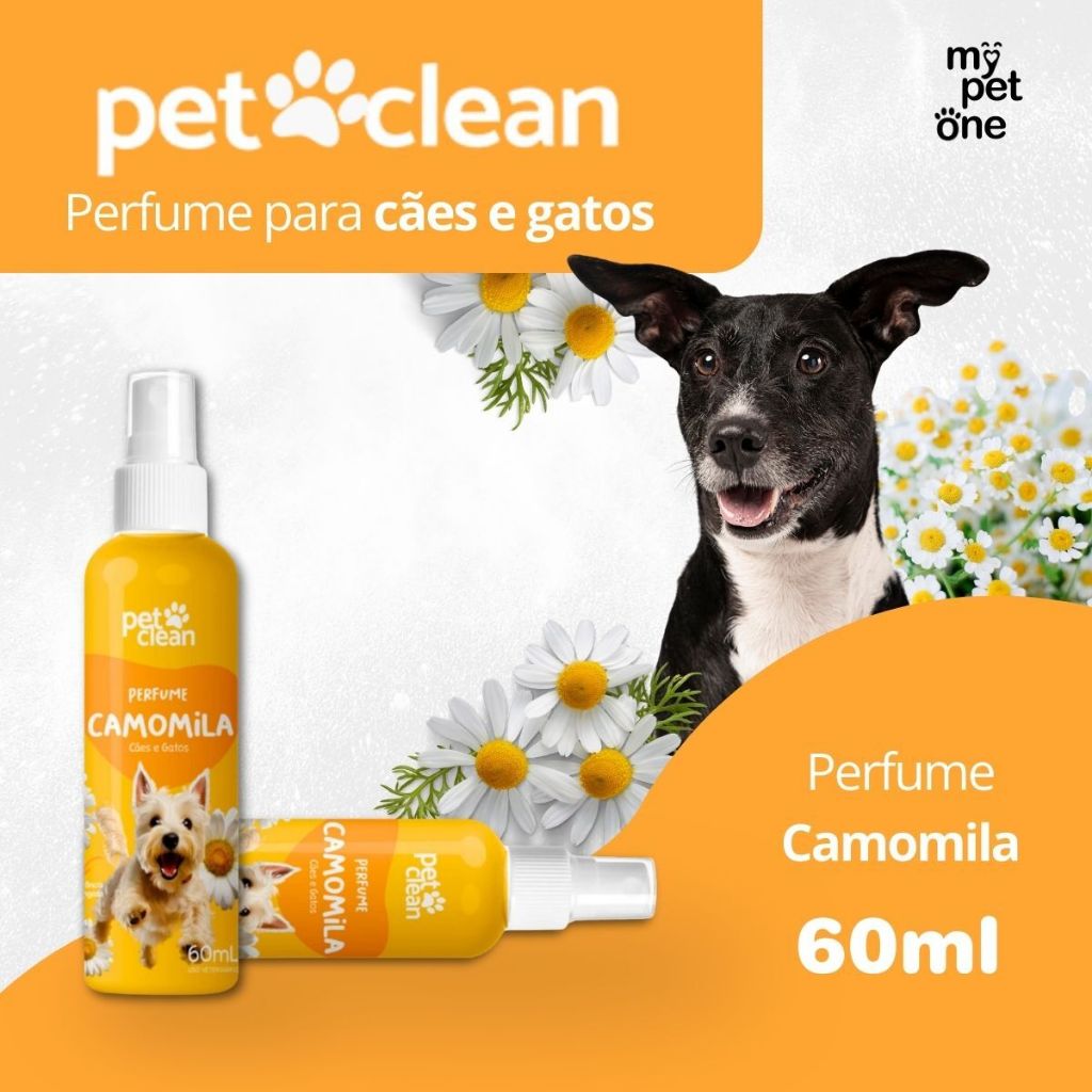 Perfume Camomila 60ml Para Cachorro E Gato - Pet Clean