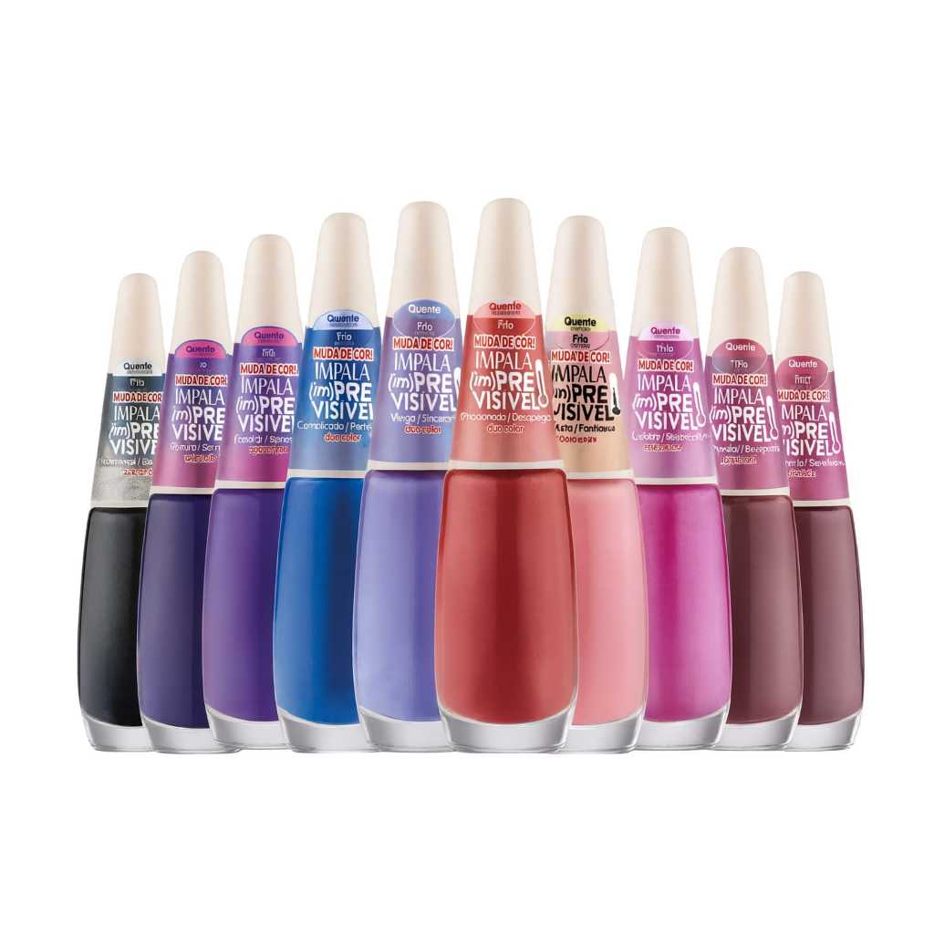 Kit Esmaltes Impala (im)Previsível Muda de Cor • Duo Color • Linha Completa • Esmalte Termocrômico em Oferta na Shopee
