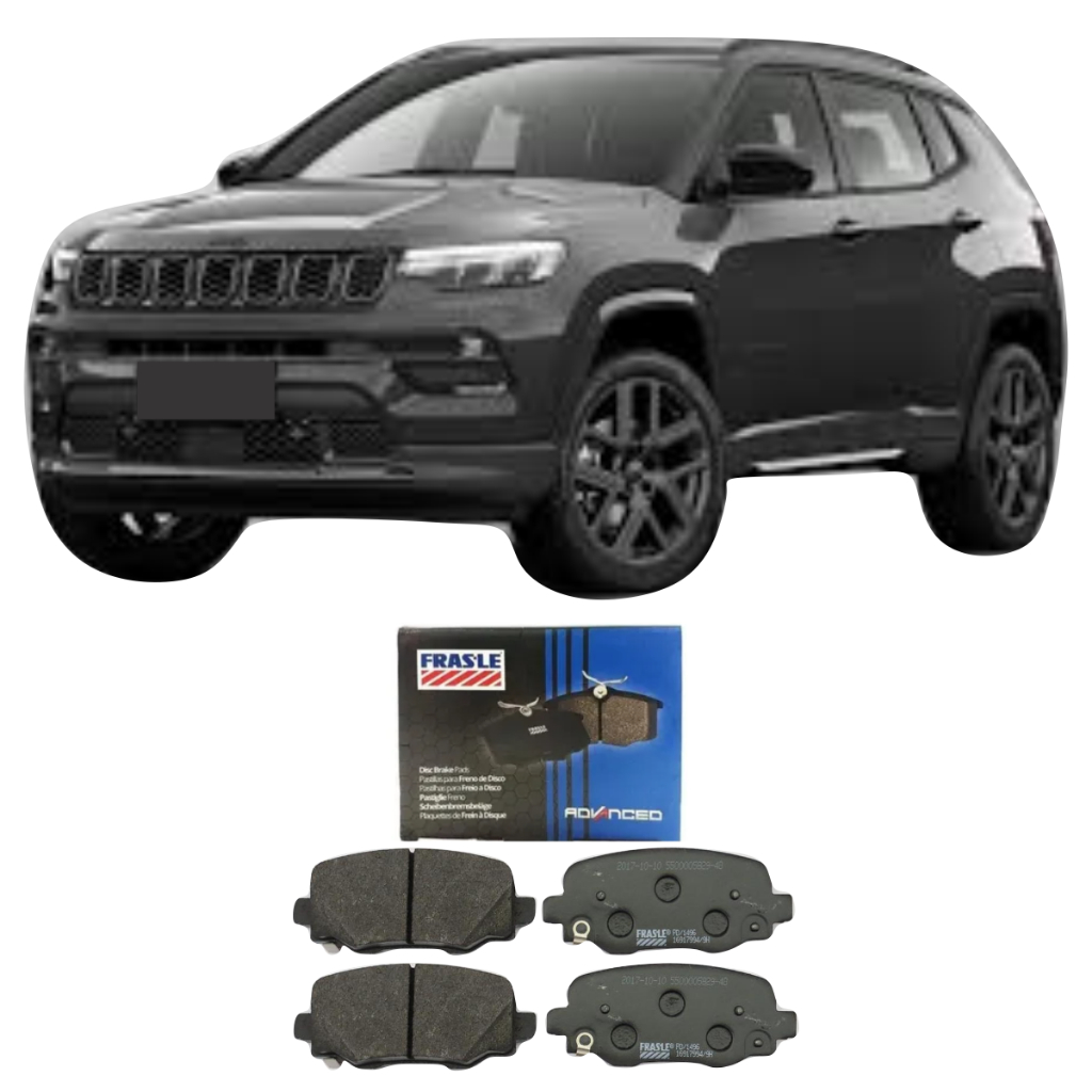 Jogo Pastilha De Freio Traseira Jeep Compass 1.3 2.0 2016 A 2025 Frasle