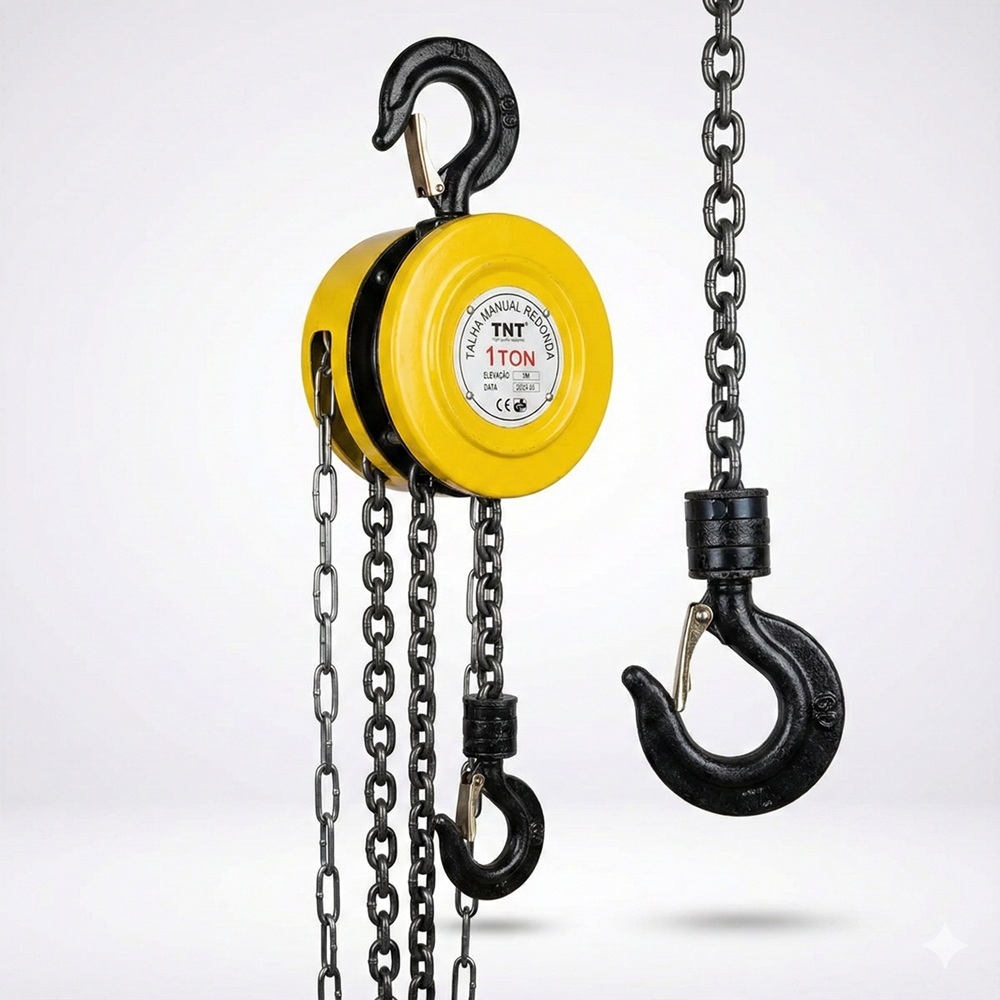 Talha Manual 1 Tonelada 1000kg Com Corrente 3 Metros Guincho Elevação Tnt em Oferta na Shopee
