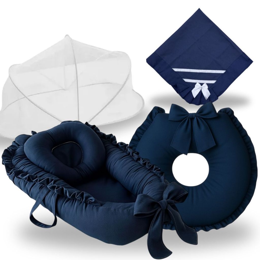 Ninho Redutor de Berço Almofada Para Amamentação Mosquiteiro Manta Kit Enxoval Bebe Menina Menino em Oferta na Shopee