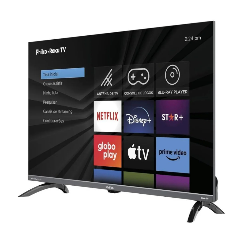 Detalhes do Smart TV 32” Philco PTV32K34RKGB ROKU TV LED DOLLBY AUDIO CINZA BIVOLT
