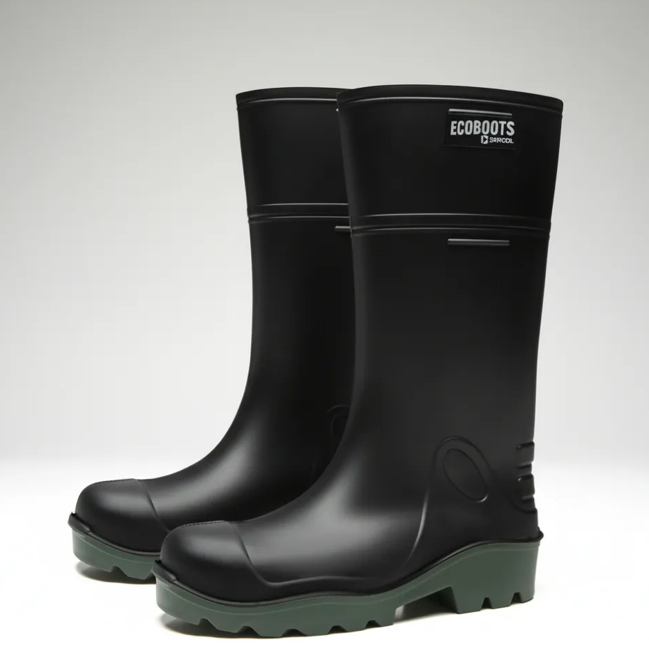 Bota de Segurança Impermeável Galocha Cano Longo Preta Ecoboots de Proteção Chuva Bracol CA 34671
