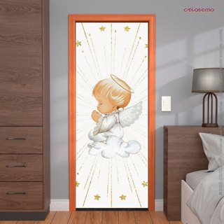 Capa de Porta Quarto Decoração Anjinho Em Tecido Painel Veste Porta Sublimado 0,85x2,10m- ANV-2942 em Oferta na Shopee