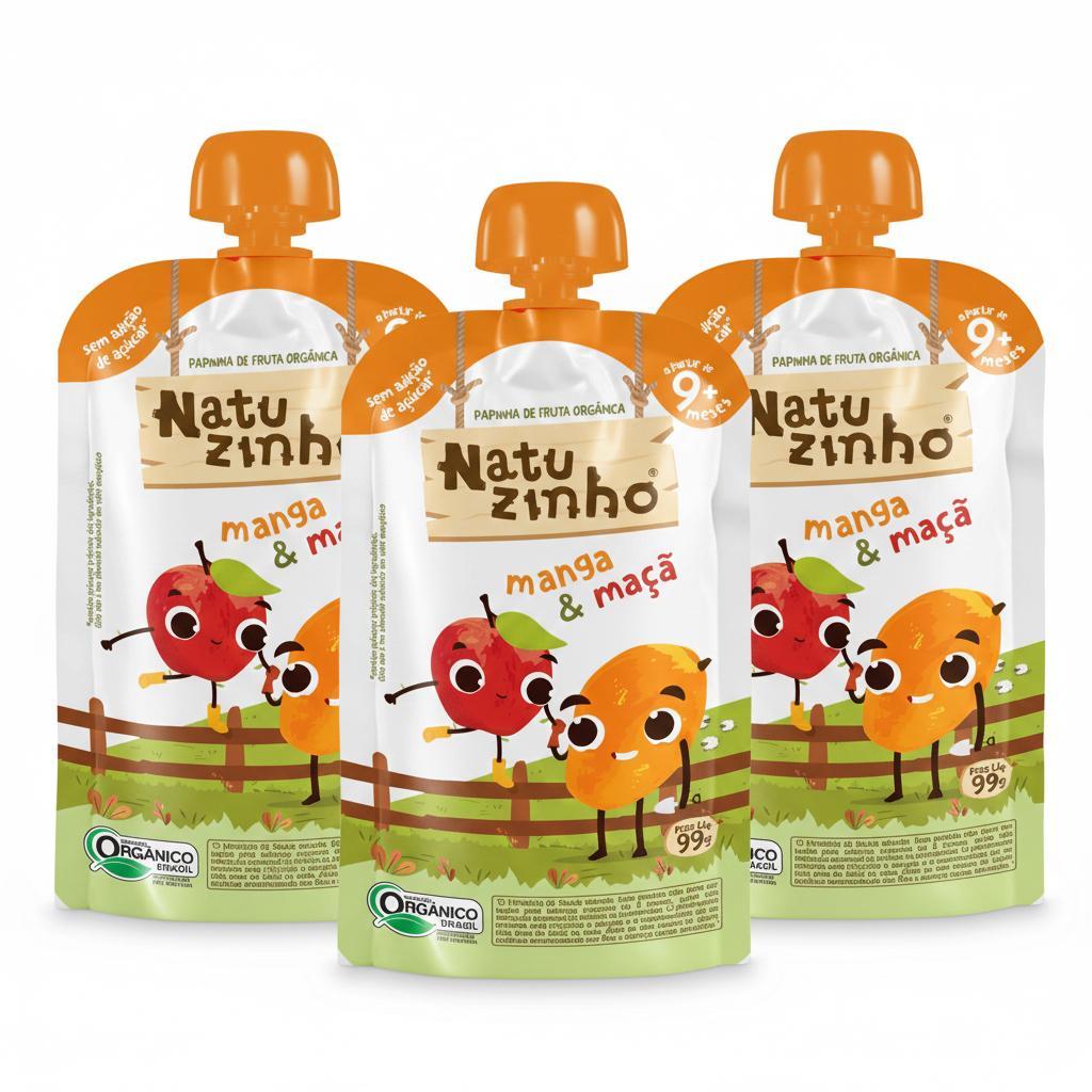 Papinha Orgânica Natuzinho - Manga & Maçã - +9Meses 99g