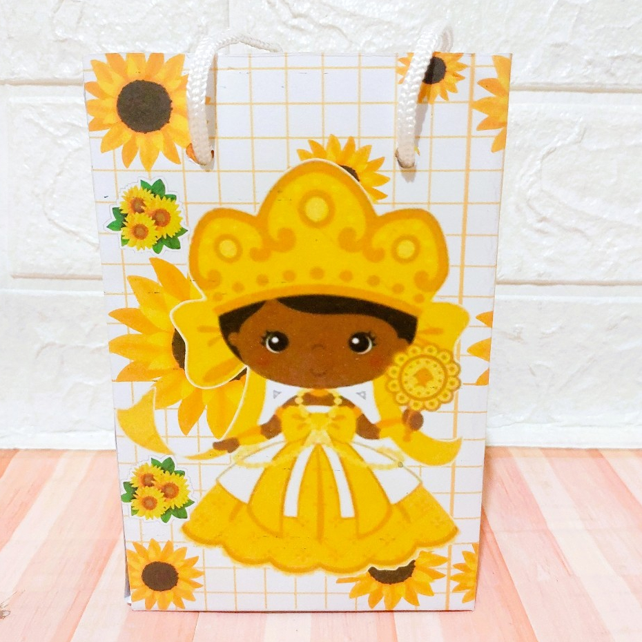 Sacolinha Surpresa Personalizada no tema OXUM CRIANÇA Lembrancinha PEGUE E MONTE 15X15X4