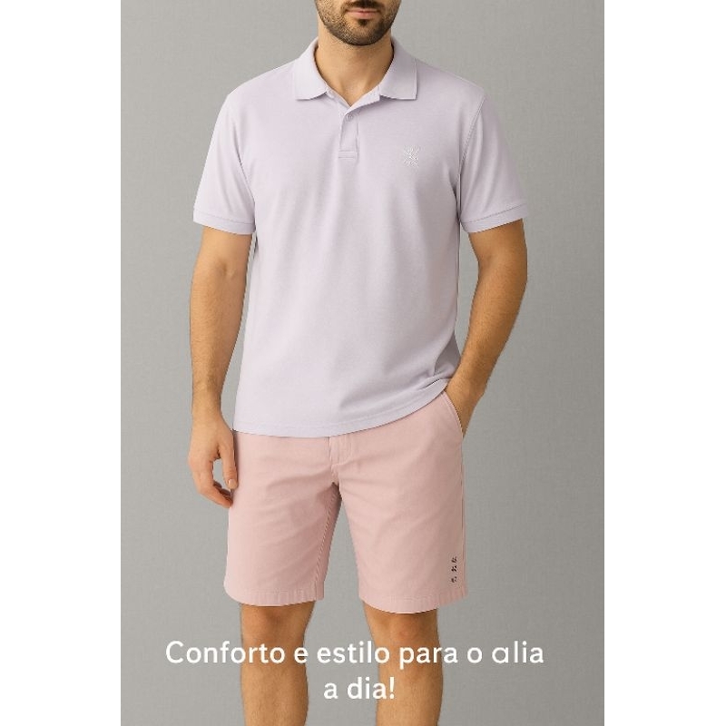 bermuda sarja rosa tam 42 polo wear