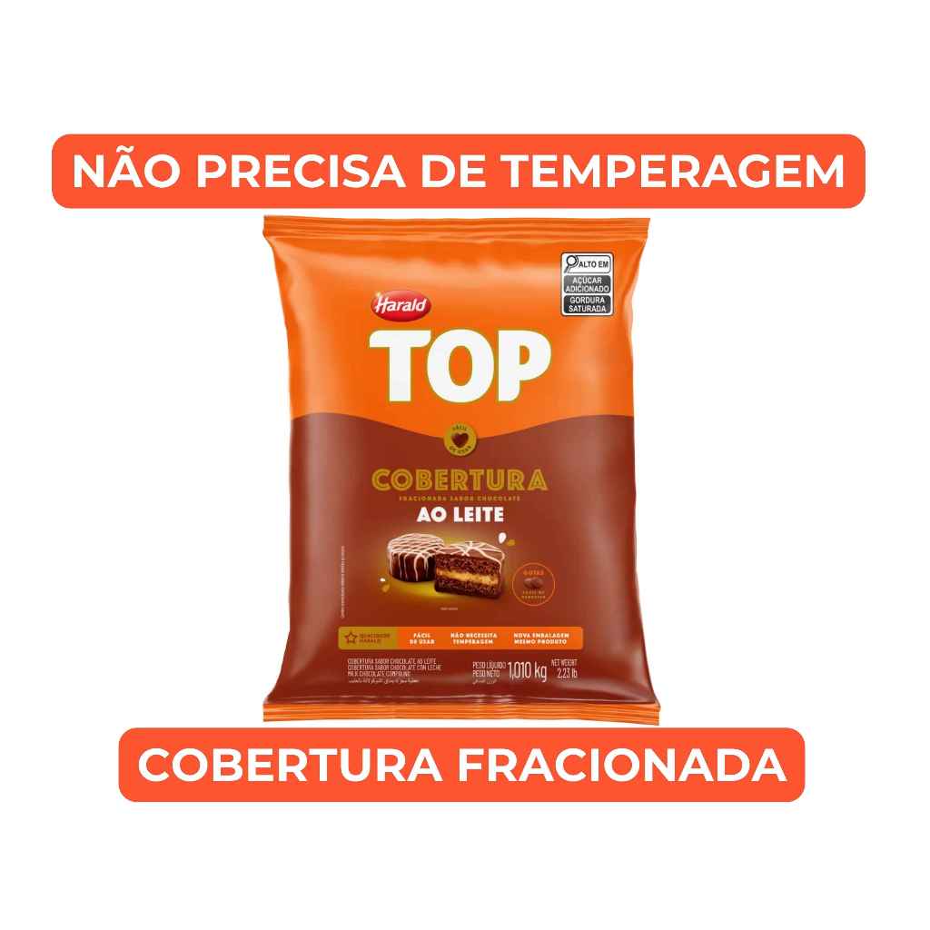 Harald Gotas Top Ao Leite 1,010kg – Chocolate Fracionado para Coberturas e Recheios em Oferta na Shopee