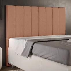 Cabeceira Cama Box Casal 140 cm Dália W01 Linho Rosê - Lyam Decor