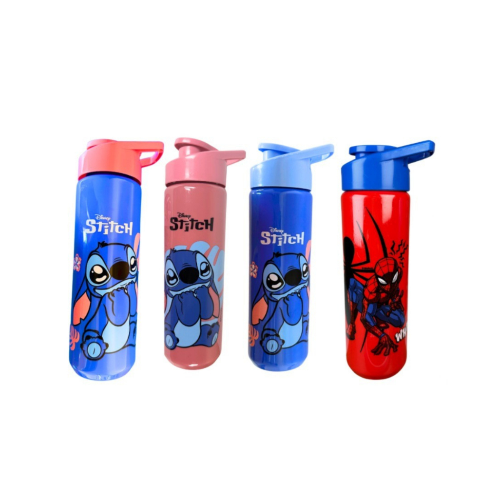 Garrafinha Infantil Stitch, Unicórnio Magia e Homem-Aranha, Escola, Lancheira, Academia, Presente em Oferta na Shopee
