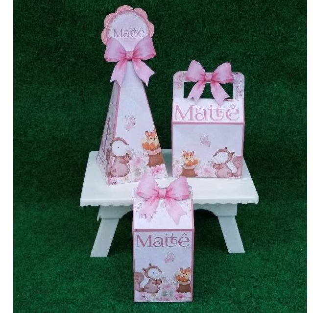 Lembrancinhas Bosque encantado caixinhas bosque personalizados bosque encantado kit bosque encantado