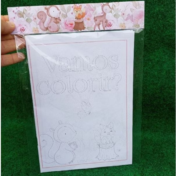 Livrinho para colorir Bosque encantado lembrancinha bosque encantado personalizados bosque encantado