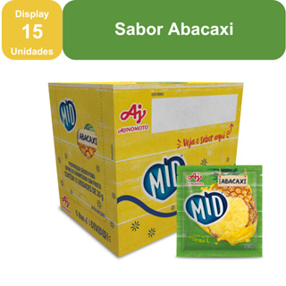 Kit Refresco em Pó MID® Sabor Abacaxi Com 15 Unidades de 20g em Oferta na Shopee