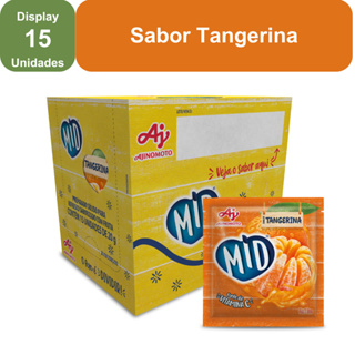 Kit Refresco em Pó MID® Sabor Tangerina Com 15 Unidades de 20g em Oferta na Shopee