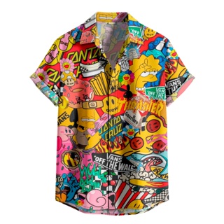 Camisa De Botão Stickers Grafite Marcas Populares [Ref-347] em Oferta na Shopee