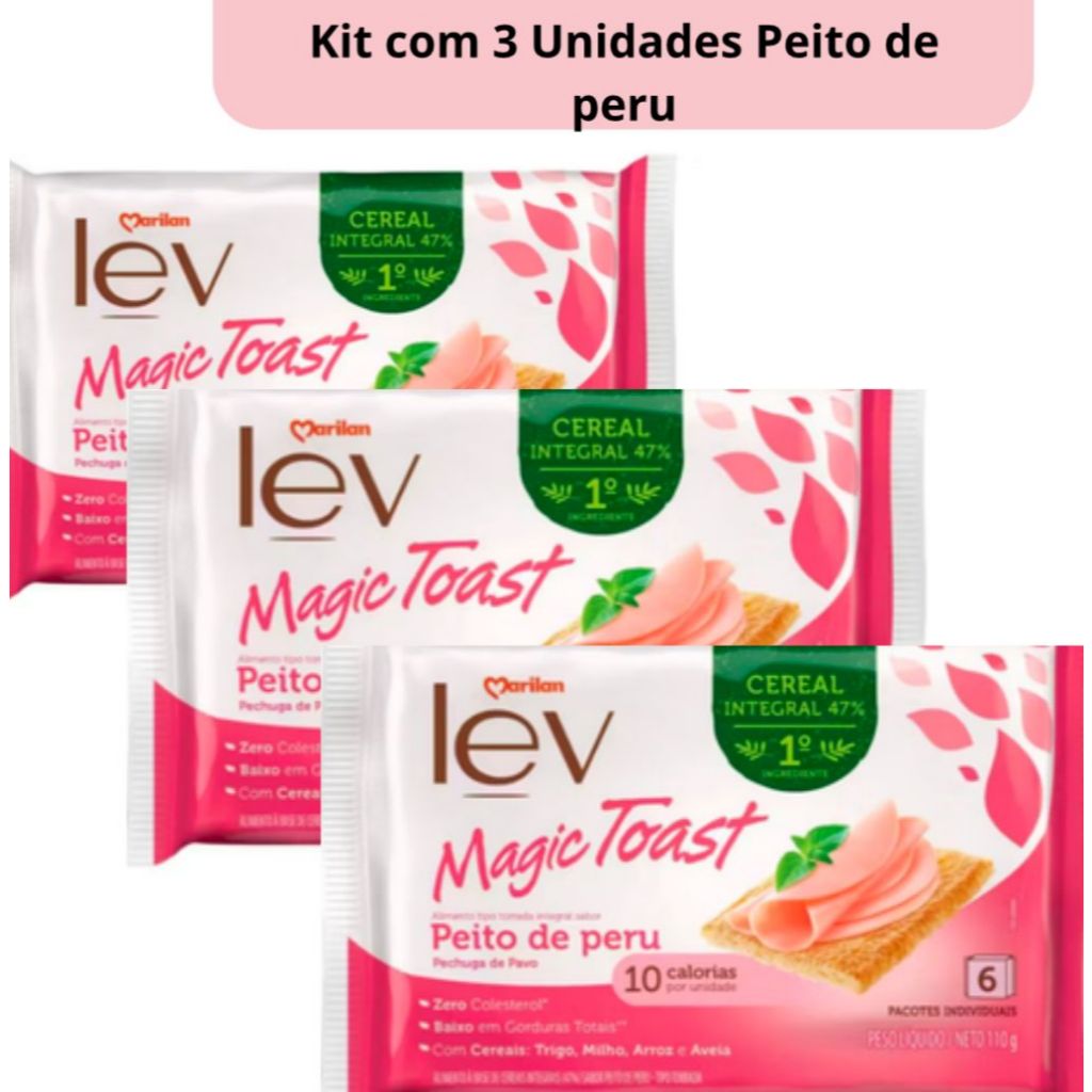 Torrada Magic Toast Peito de Peru Marilan Lev Pacote