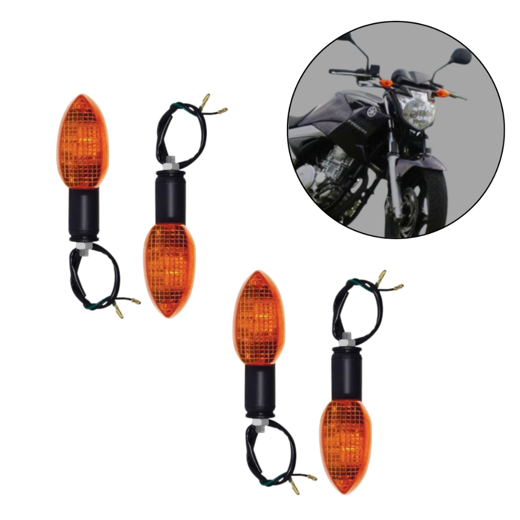 Pisca Seta Original GVS Fazer 250 2006 A 2008 Lander Laranja Unidade Par Ou Kit em Oferta na Shopee