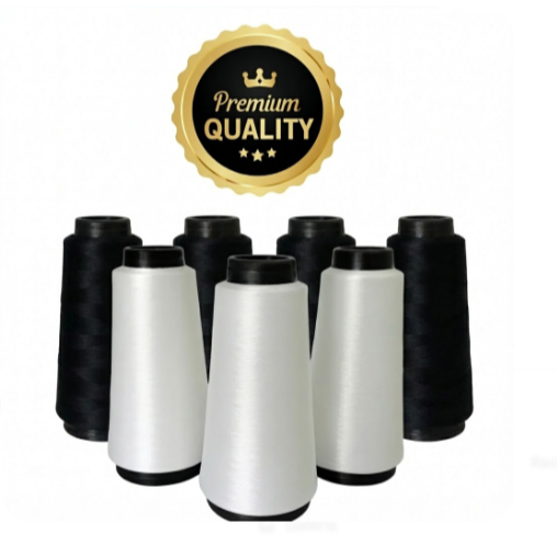 FIO Overloque Preto ou Branco Fort'Fio 3 Cones de 100gr total 300 gramas em Oferta na Shopee