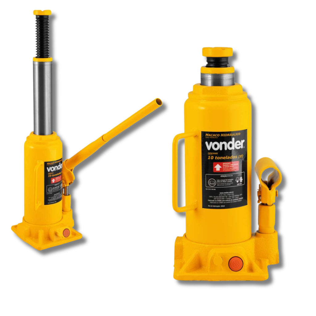 Macaco Hidráulico Tipo Garrafa 10 Toneladas (10 Tf) Vonder em Oferta na Shopee