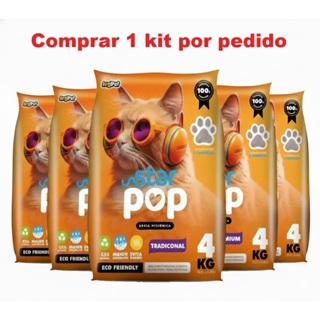 Areia Sanitária Gato Natural Argila Absorvente Ecológica (Antiodor) - Star Pop Tradicional - 20Kg em Oferta na Shopee