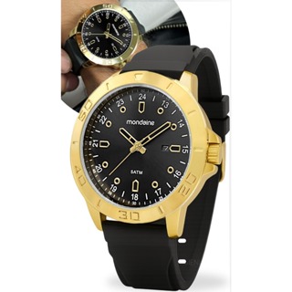 Relógio Mondaine Analógico Masculino De Pulso Preto Dourado Elegante Quartz Calendário Prova D'água 50 Metros Original em Oferta na Shopee