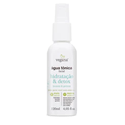 Vegana Água Tonica Facial Hidratação e Detox 120ml WNF