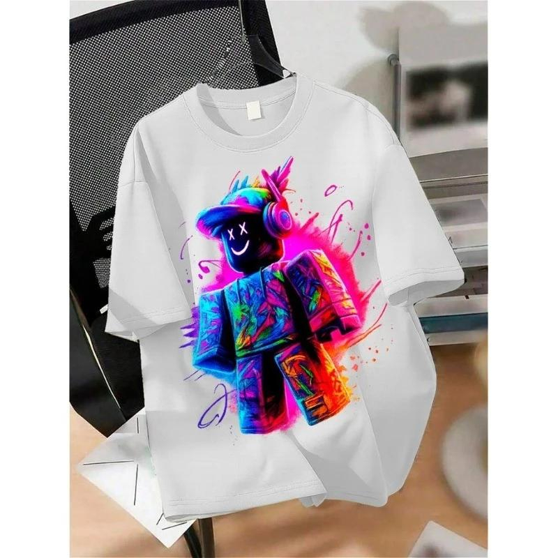 Camiseta Infantil Estampada Unissex Roblox Jogo Online Criança Gamer Personalizada Em Alta