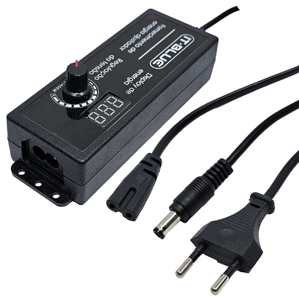 Fonte de Alimentação Digital Ajustável 3-12V – Bivolt – 5A